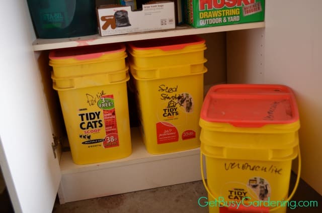 Buckets To Store Garden Supplies