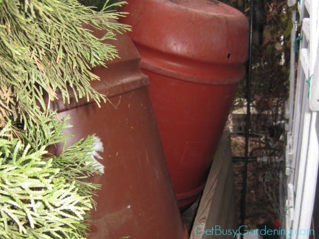 Rain Barrels In Winter Storage