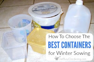 How To Choose The Best Winter Sowing Containers