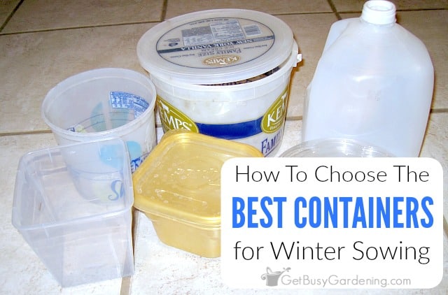 How To Choose The Best Winter Sowing Containers