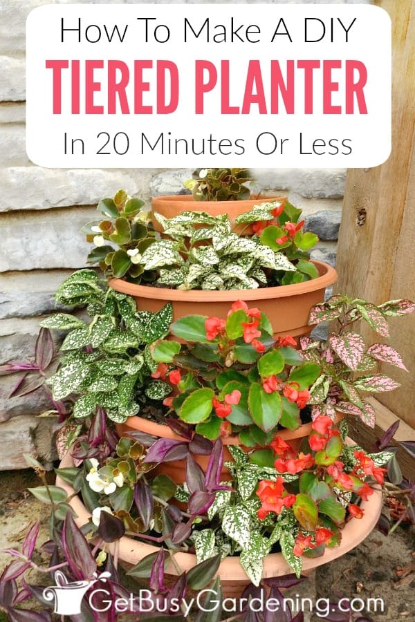 How To Make A DIY Tiered Planter In 20 Minutes Or Less