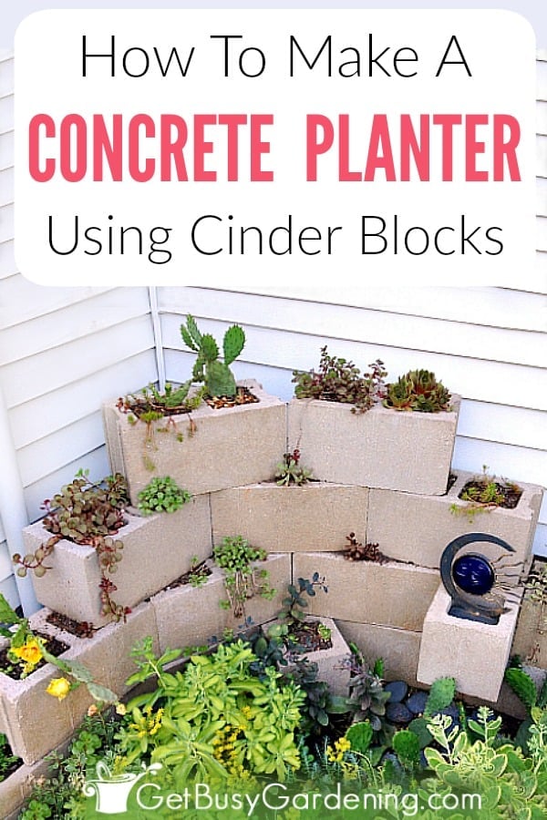 How To Make A Concrete Planter Using Cinder Blocks