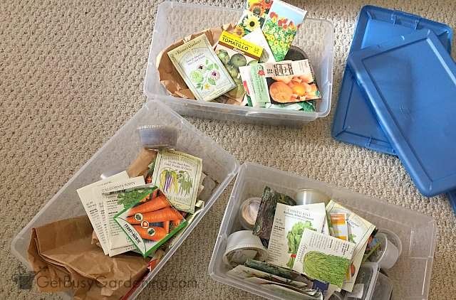 My seed packets sorted by the best planting dates