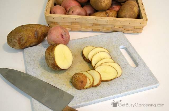 Use damaged potatoes first