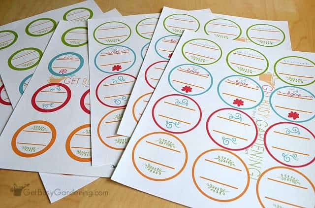 Free printable canning jar labels