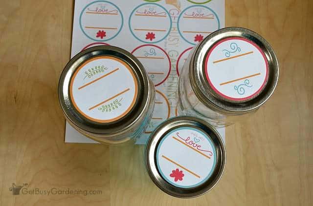 Wide mouth round canning labels