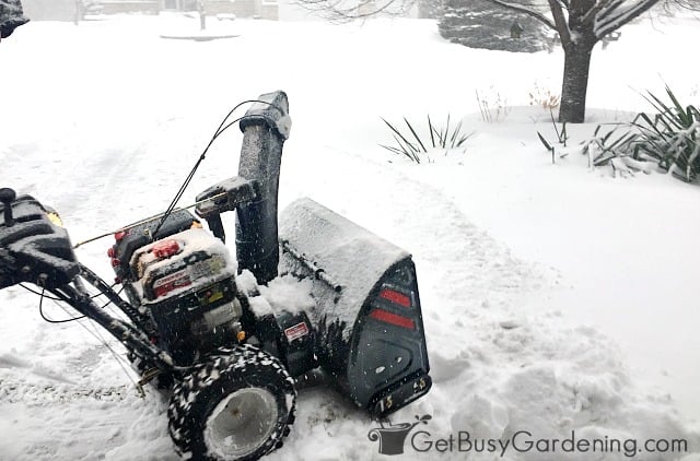 Keep salt-laced snow out of gardens Keep salt-laced snow out of gardens
