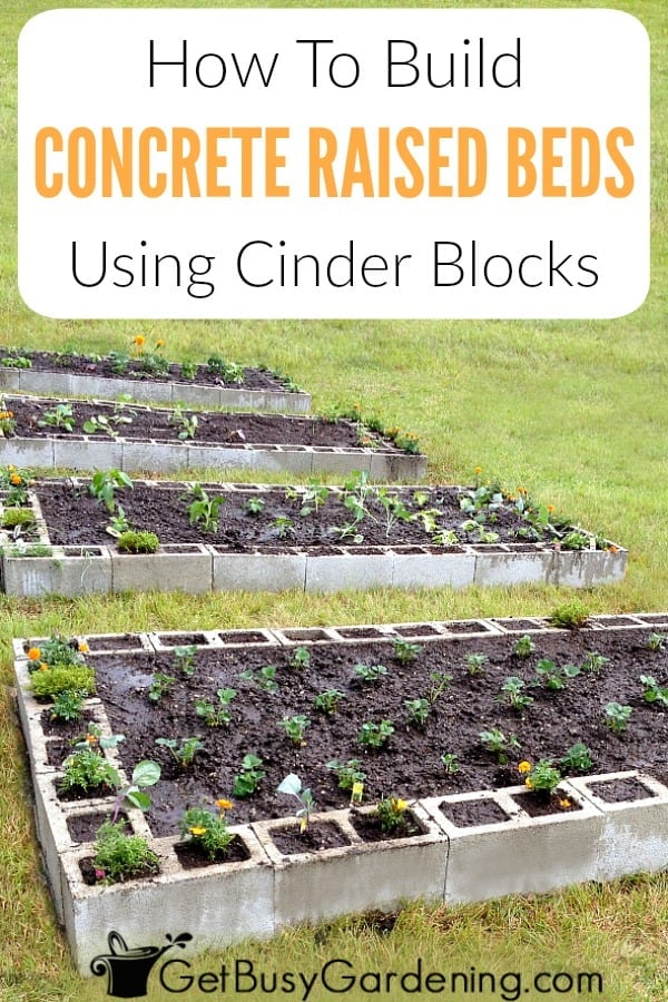 How To Make A Raised Garden Bed Using Concrete Blocks Get Busy