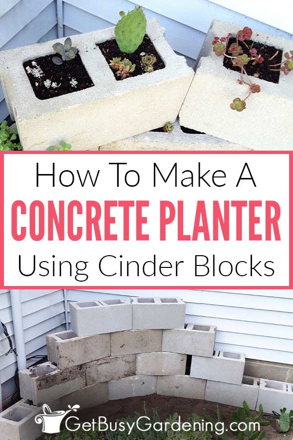 How To Make A Concrete Planter Using Cinder Blocks