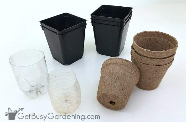 Different types of seedling containers