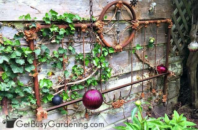 Metal rusts, but is still good to use for making trellises