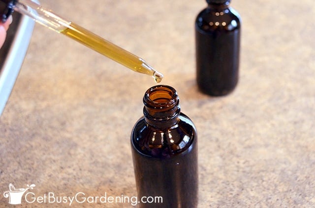 Dropper of homemade stevia extract