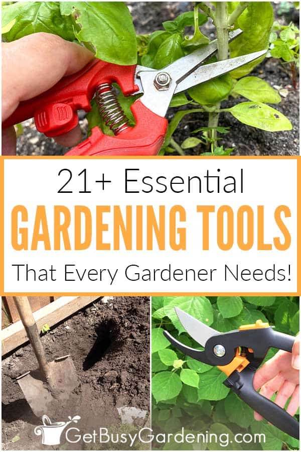 Essential Gardening Tools 21 Of The Best Tools Used For Gardening   Essential Gardening Tools Collage Pin2 