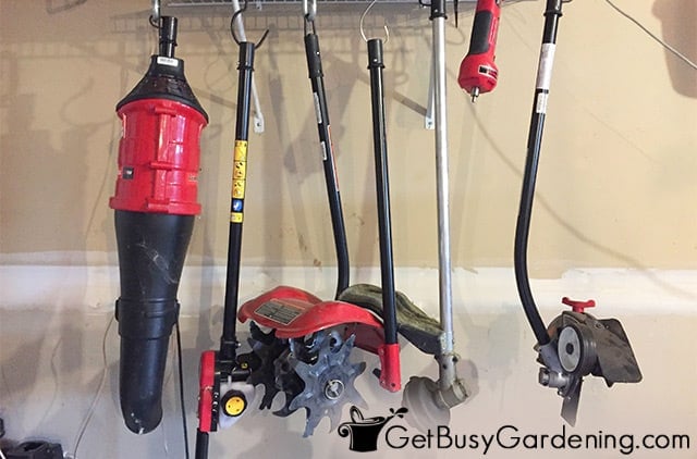 How We Store Lawn Equipment In Our Garage With HART Tools - Organized-ish