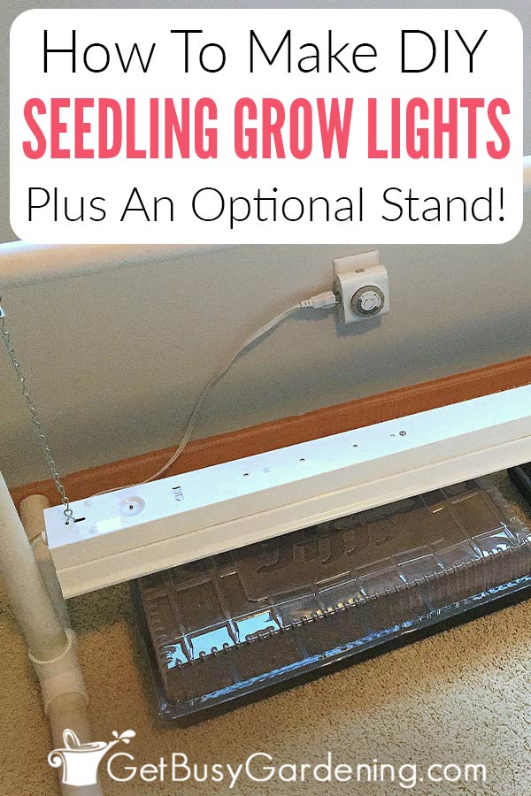 How To Make DIY Seedling Grow Lights Plus An Optional Stand!