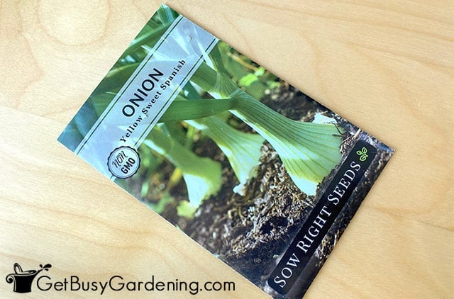 Onion seed packet