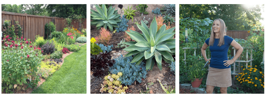 Beautiful gardens 3 picture collage.