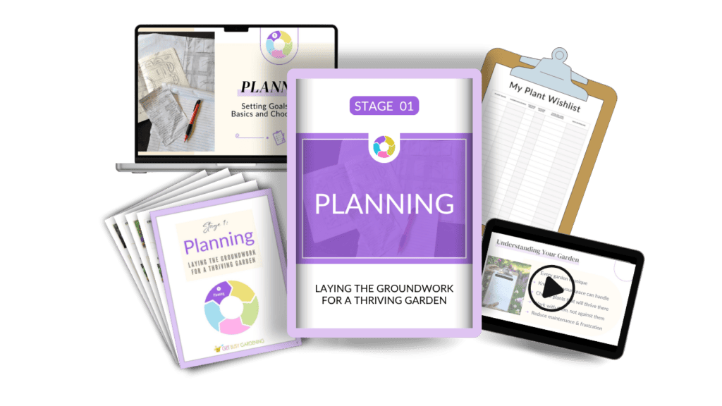 Garden Growth Course Module 1 Planning mockup image.