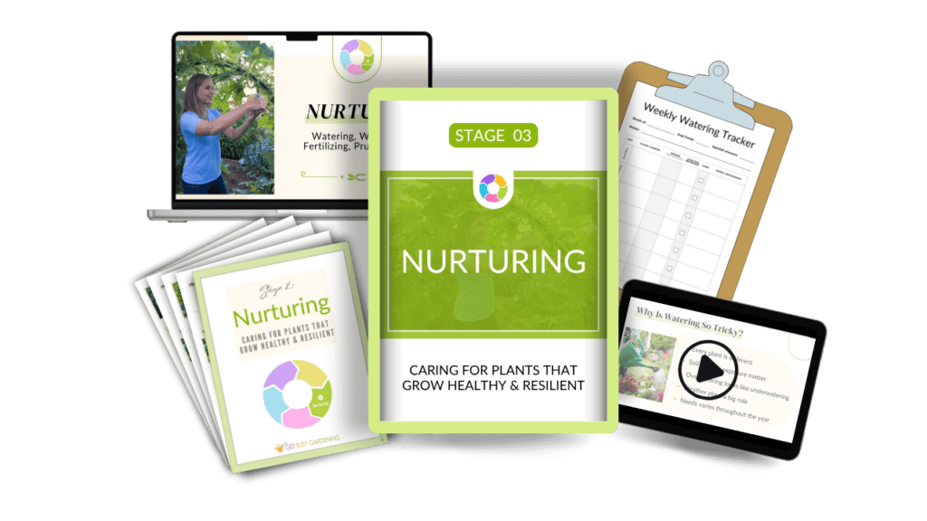 Garden Growth Course Module 3 Nurturing mockup image.